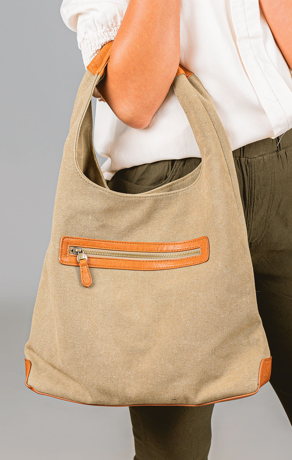 Slouchy Bag, Crossbody Canvas Cotton Bags-Canvas Tote Bag-Corduroy