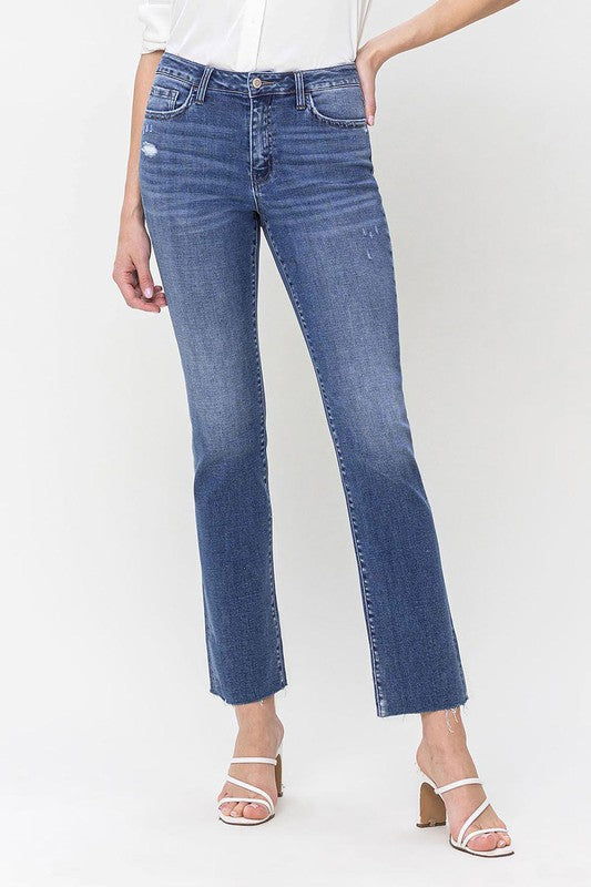 Madeline High Rise Straight Jean With Raw Hem – B Boo's Boutique