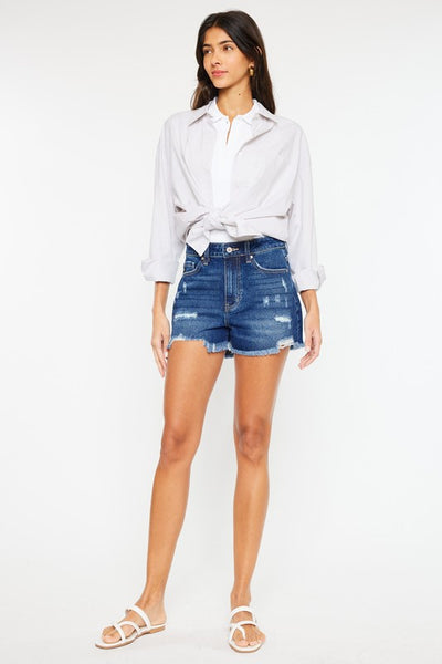 High Rise No Stitch Frayed Hem Shorts – B Boo's Boutique